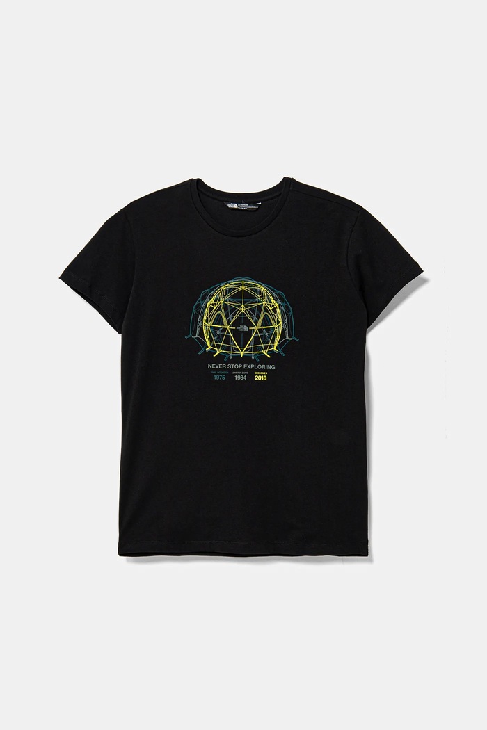 The North Face t-shirt bawełniany dziecięcy GRAPHIC RELAXED S/S TEE nadruk czarny NF0A8AXGJK31