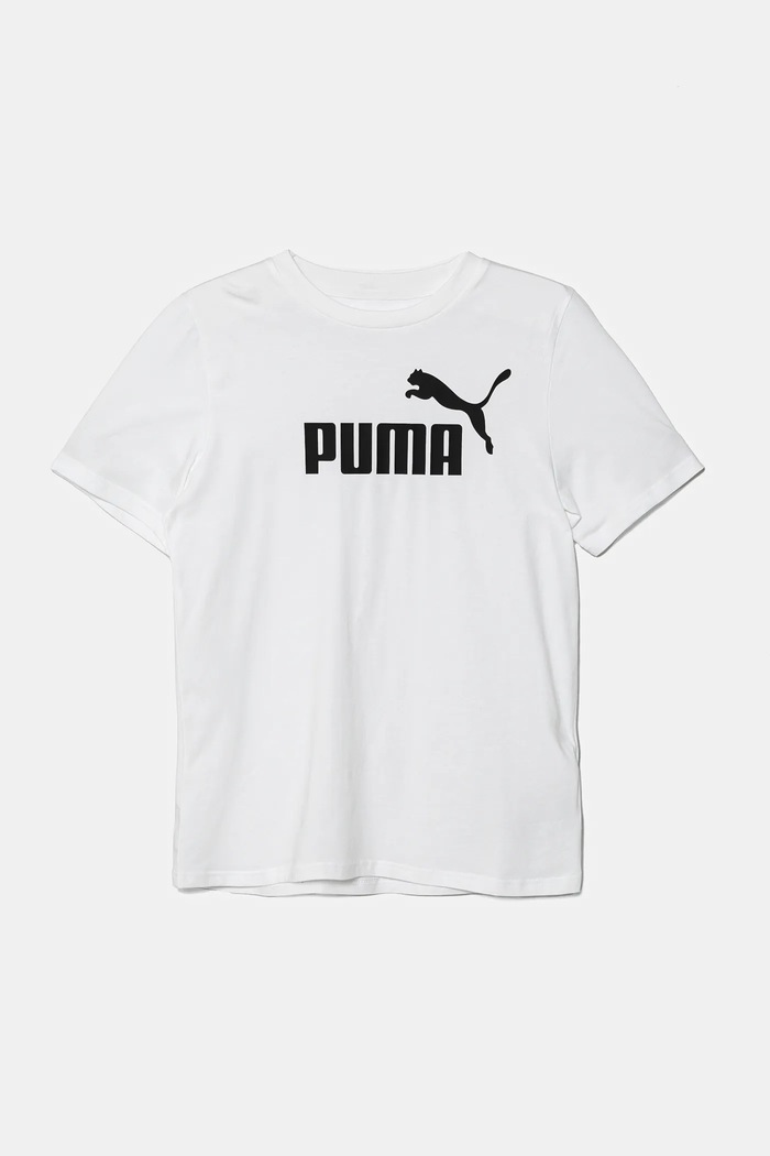 Детска памучна тениска Puma ESS No. 1 Logo Tee 684906 бял SS26