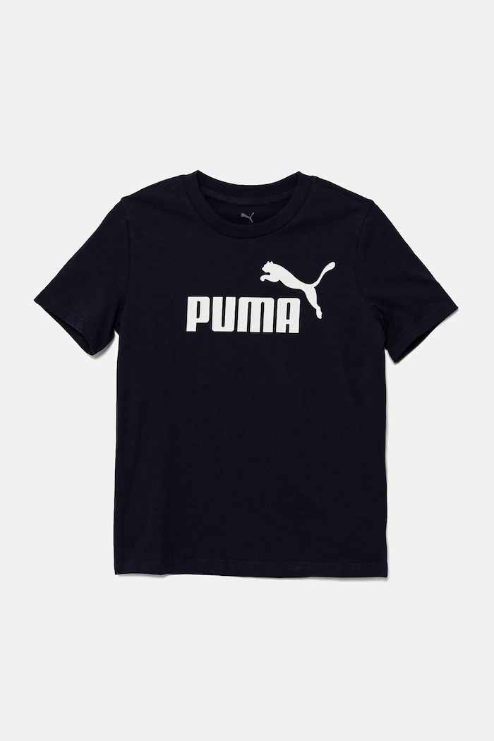Детска памучна тениска Puma ESS No. 1 Logo Tee 684906 тъмносин SS26
