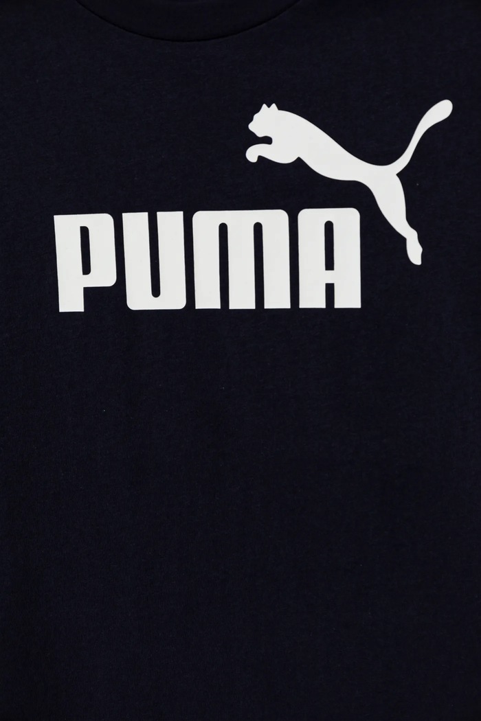 Детска памучна тениска Puma ESS No. 1 Logo Tee тъмносин 684906