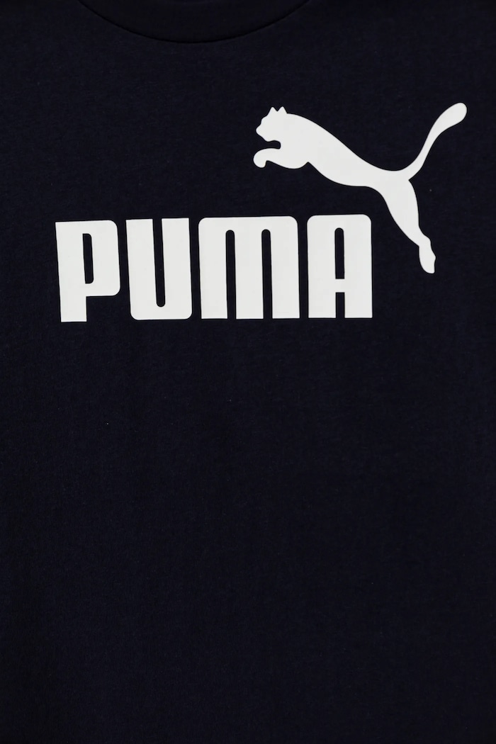 Детска памучна тениска Puma ESS No. 1 Logo Tee тъмносин 684906