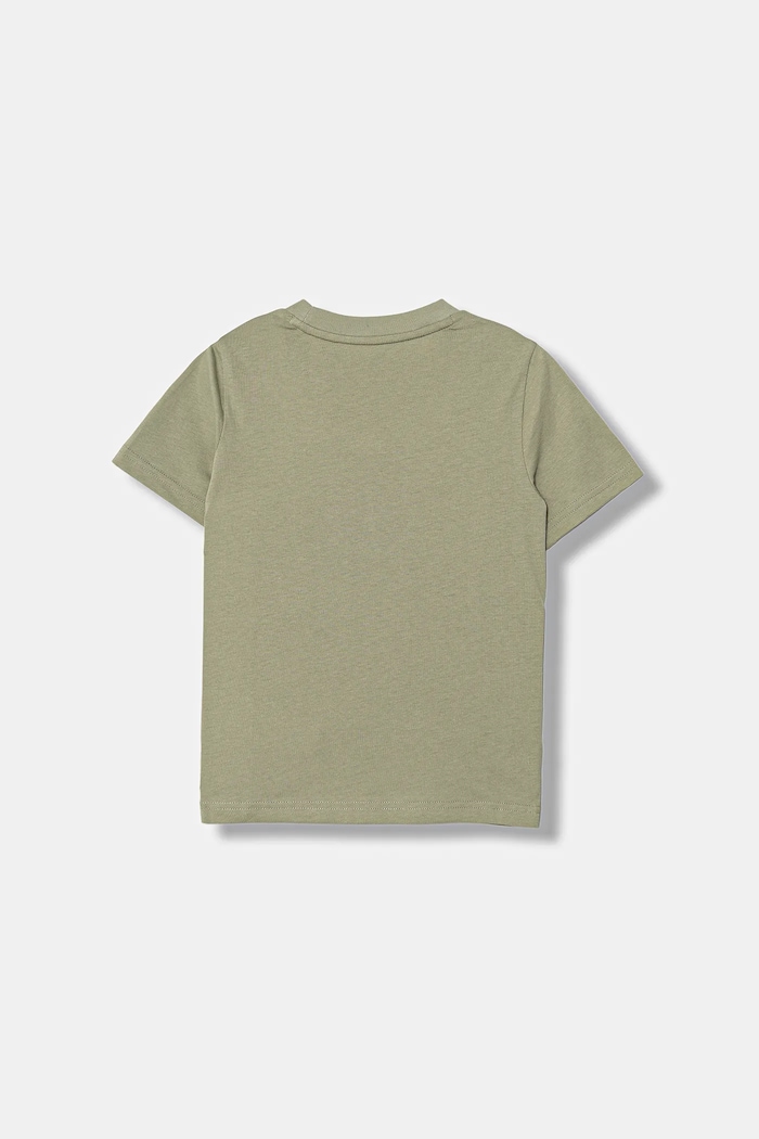 Puma t-shirt bawełniany dziecięcy ESS No. 1 Logo Tee 684906 zielony AW25