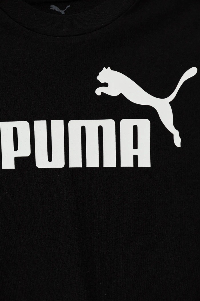Dječja pamučna majica kratkih rukava Puma ESS No. 1 Logo Tee crna 684906
