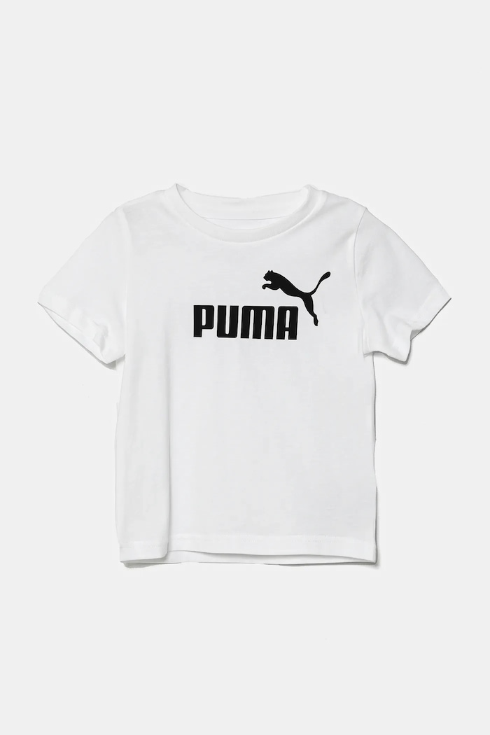 Otroška bombažna kratka majica Puma ESS No. 1 Logo Tee 684930 bela SS26