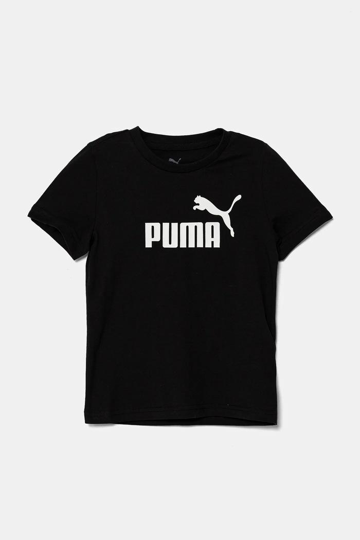 Puma t-shirt bawełniany dziecięcy ESS No. 1 Logo Tee 684930 czarny SS25