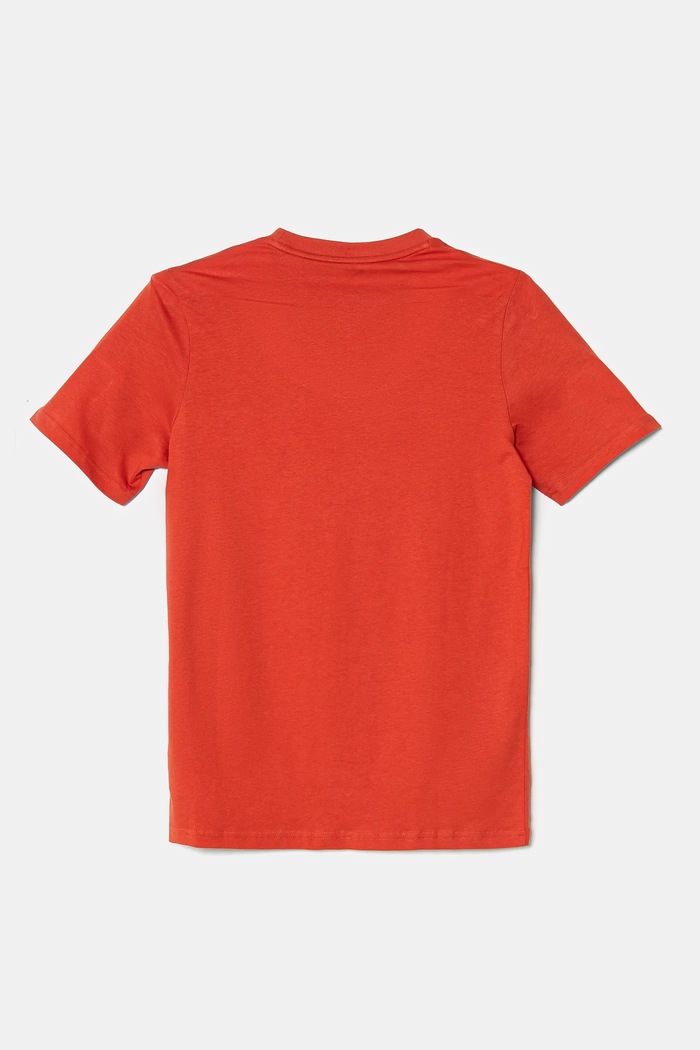 Puma t-shirt bawełniany dziecięcy ESS 2 COLOR No.1 Logo Tee 685778 czerwony AW25