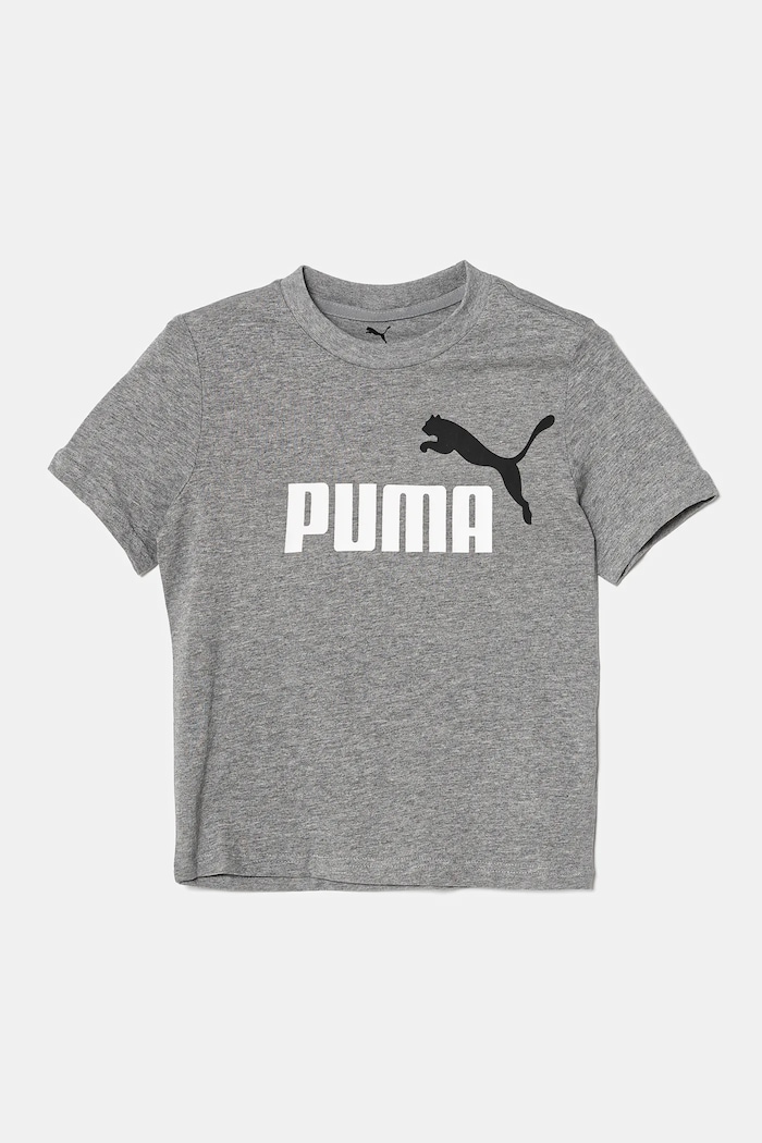 Otroška bombažna kratka majica Puma ESS 2 COLOR No.1 Logo Tee 685778 siva AW25
