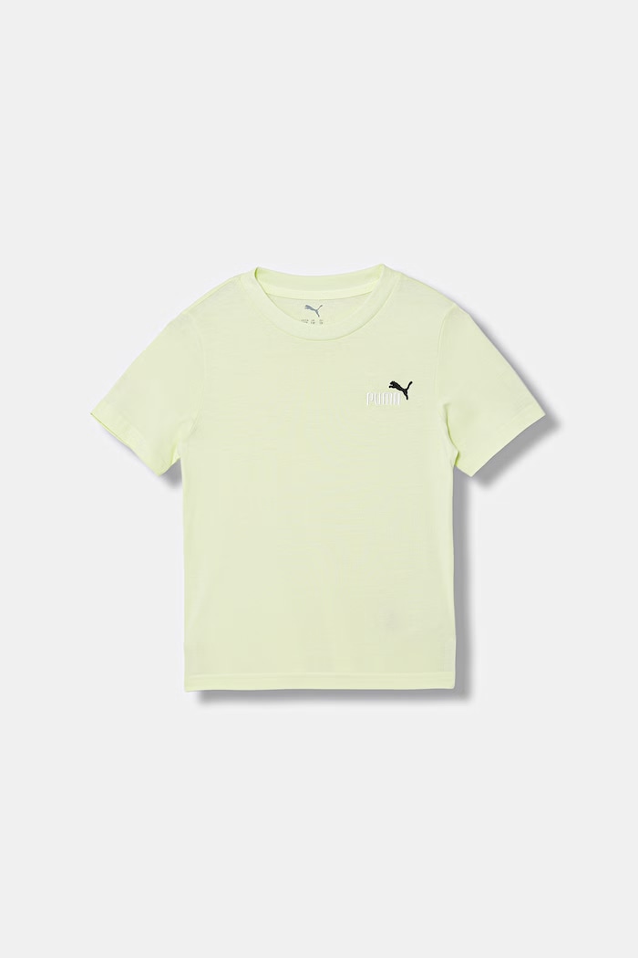 Puma T-shirt dziecięcy bawełniany ESS 2 COLOR Small No. 1 Logo Tee zielony 685779