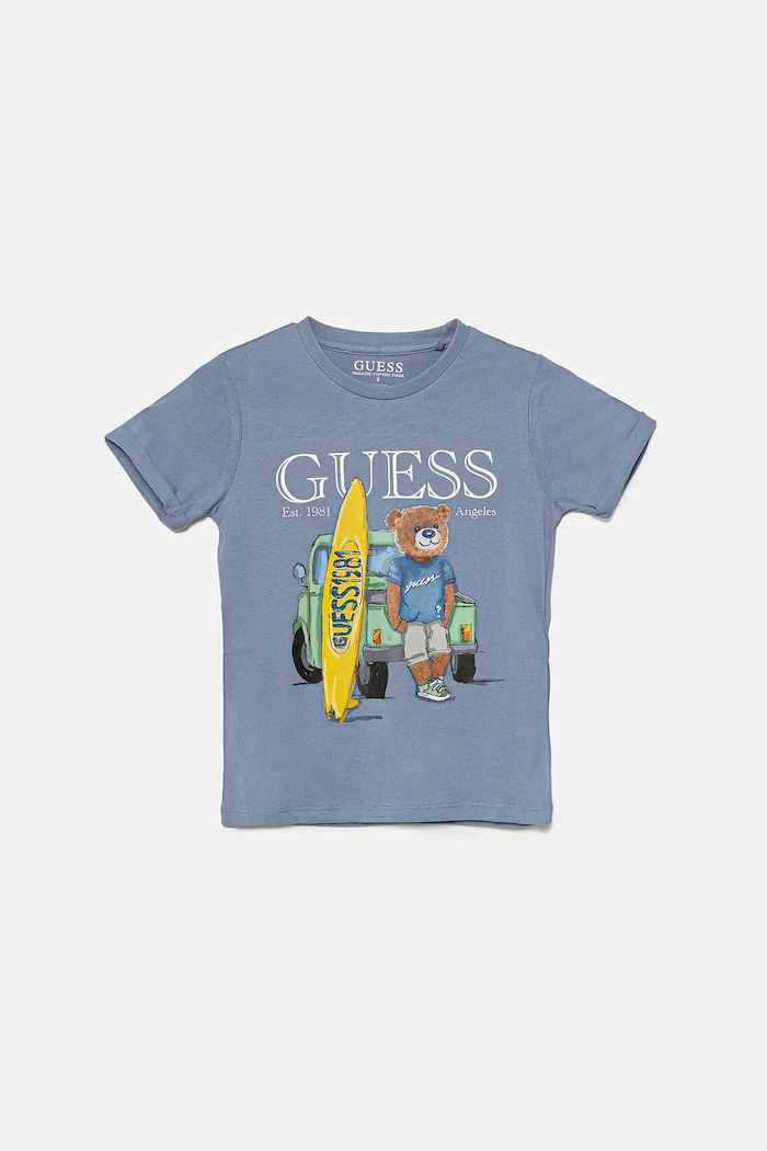 Дитяча бавовняна футболка Guess бавовна фіолетовий N5GI04.K8HM4.PPYA