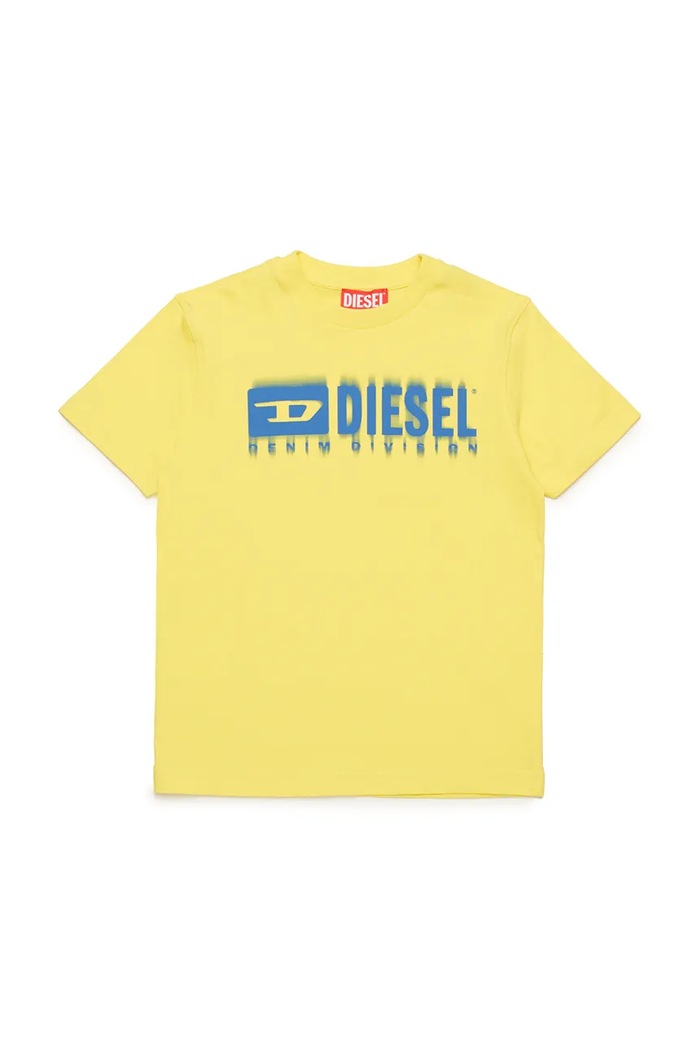 Dětské bavlněné tričko Diesel TDIEGORL6 T-SHIRT kulatý žlutá J02033