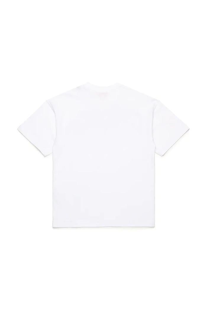 Diesel t-shirt bawełniany dziecięcy TBOXTN14 OVER T-SHIRT J02240 biały SS25