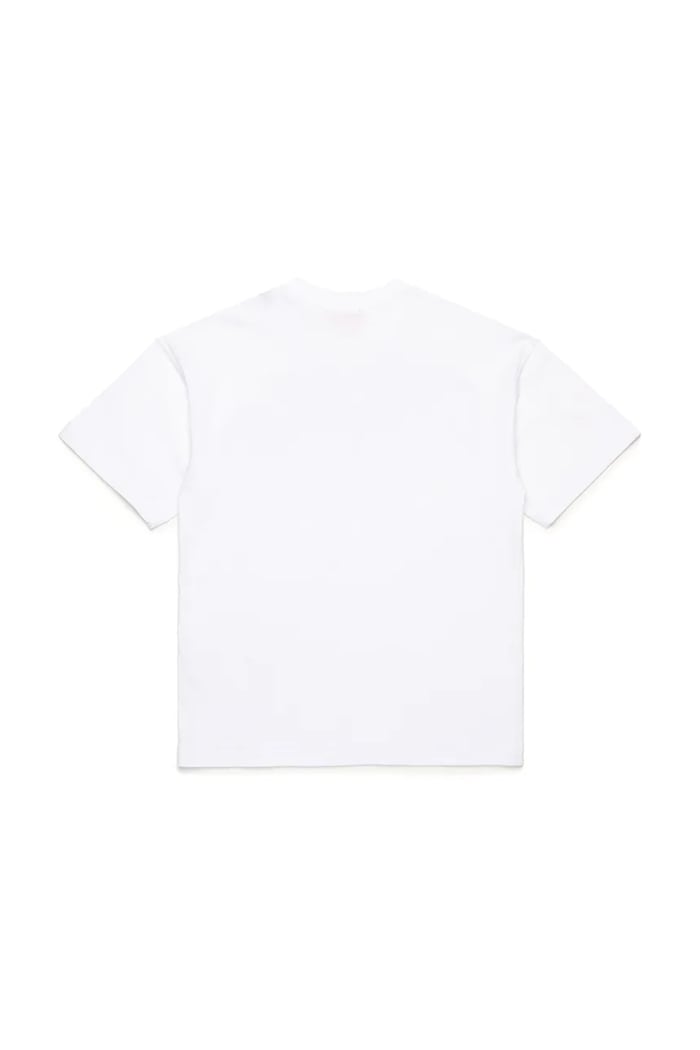 Diesel t-shirt bawełniany dziecięcy TBOXTN14 OVER T-SHIRT J02240 biały SS25