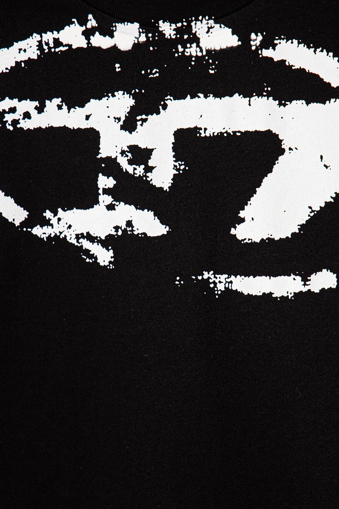 CHLAPEC Dětské bavlněné tričko Diesel TBOXTN14 OVER T-SHIRT J02240 černá