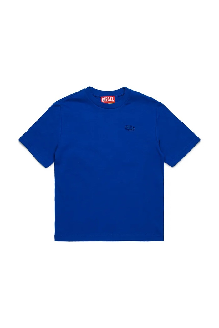 Diesel t-shirt bawełniany dziecięcy TBOGGYMEGOVALD OVER T-SHIRT nadruk niebieski J02276