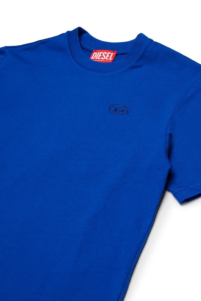 Chłopiec Diesel t-shirt bawełniany dziecięcy TBOGGYMEGOVALD OVER T-SHIRT J02276 niebieski