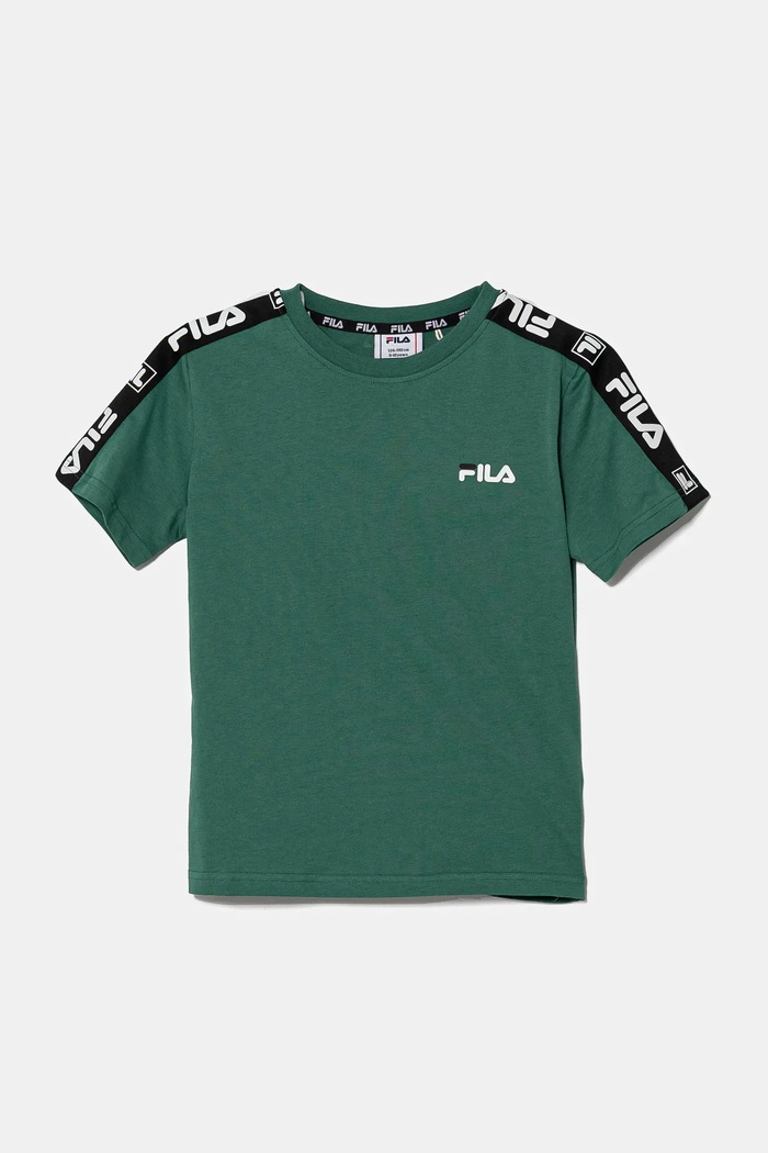Fila t-shirt bawełniany dziecięcy IDELBERG nadruk zielony FAT0672