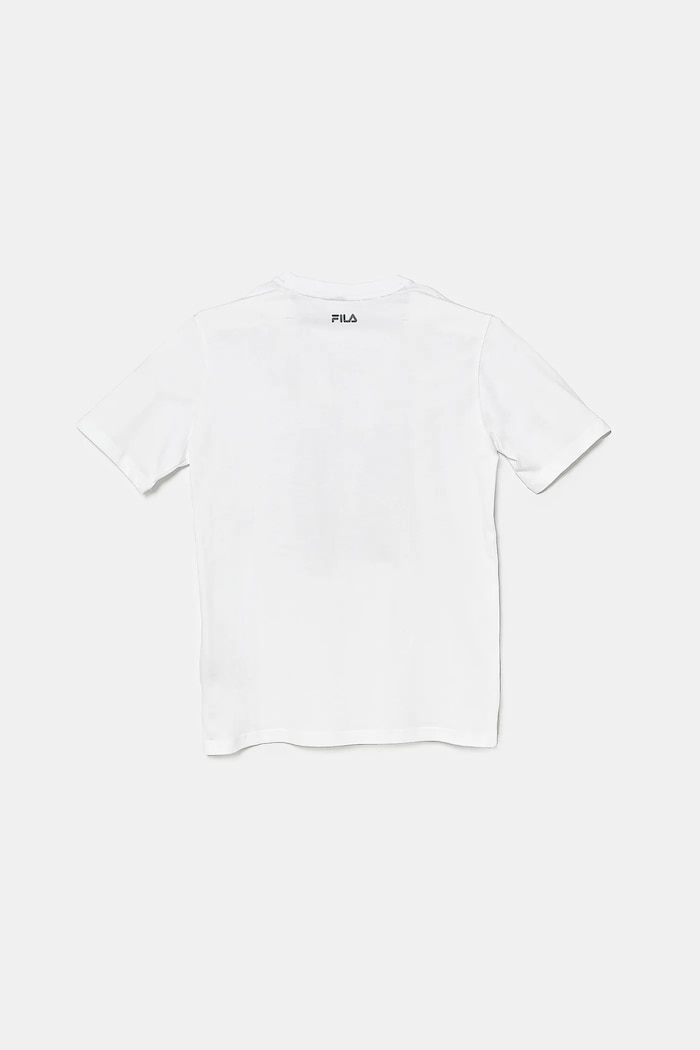 Fila t-shirt bawełniany dziecięcy ILLERRIEDEN FAT0681 biały SS25