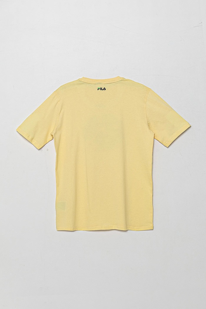 Fila t-shirt bawełniany dziecięcy ILBERSTEDT FAT0682 żółty SS25