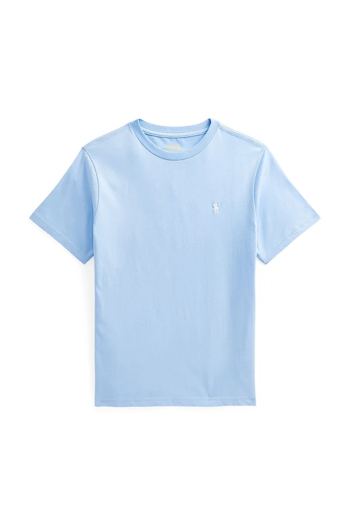 Dětské bavlněné tričko Polo Ralph Lauren kulatý modrá 323832904082