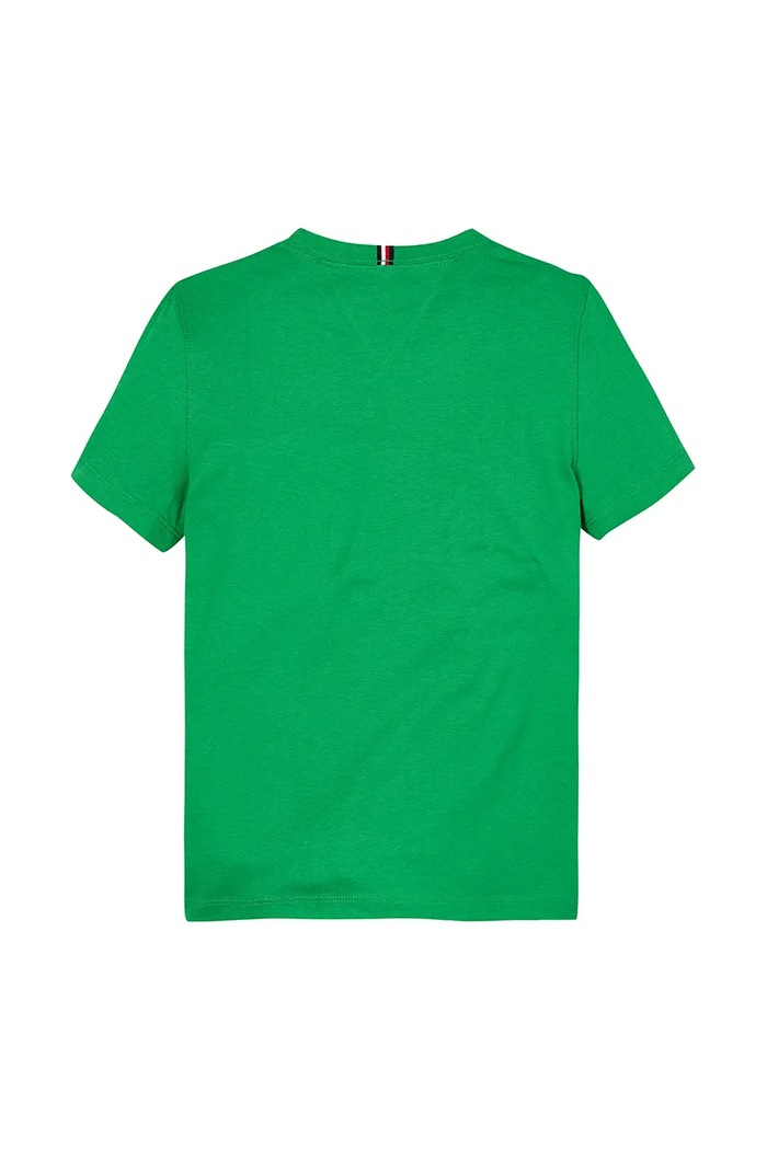 Chlapec Detské bavlnené tričko Tommy Hilfiger KB0KB06879.74.122.PPYA zelená