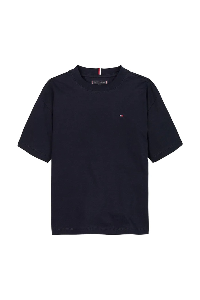 Παιδικό βαμβακερό μπλουζάκι Tommy Hilfiger KB0KB09646.PPYA σκούρο μπλε SS25