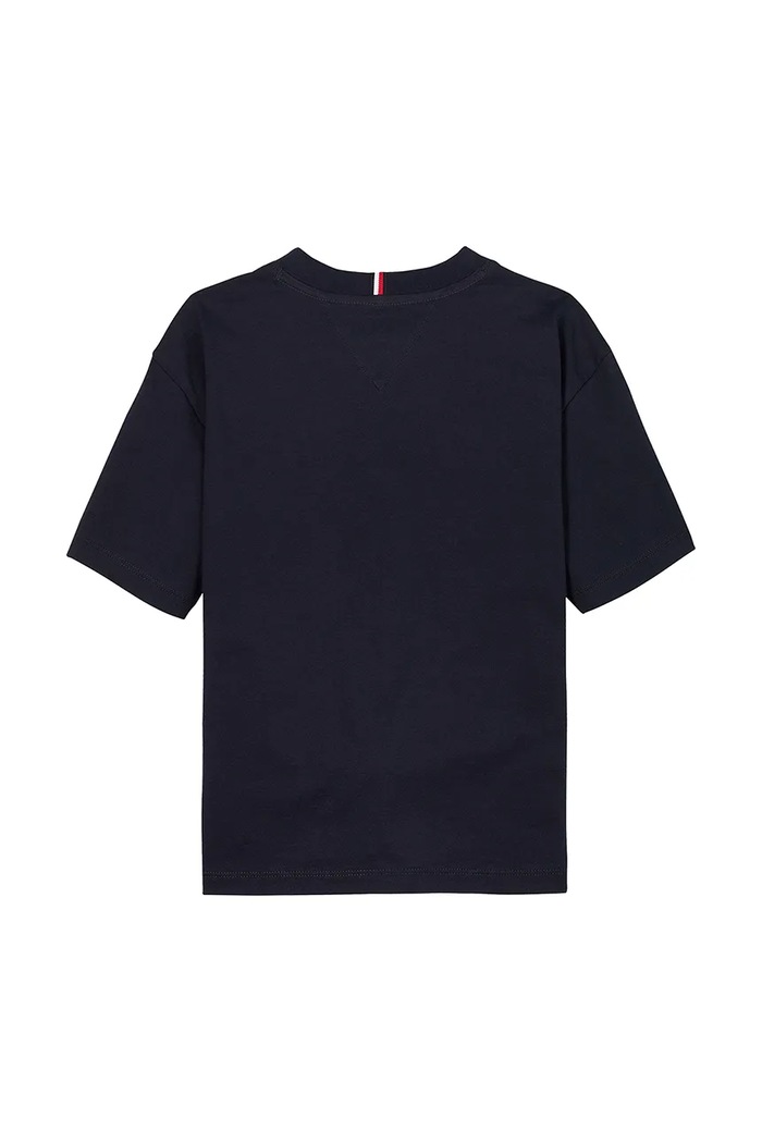 Αγορίστικα Παιδικό βαμβακερό μπλουζάκι Tommy Hilfiger KB0KB09646.PPYA σκούρο μπλε