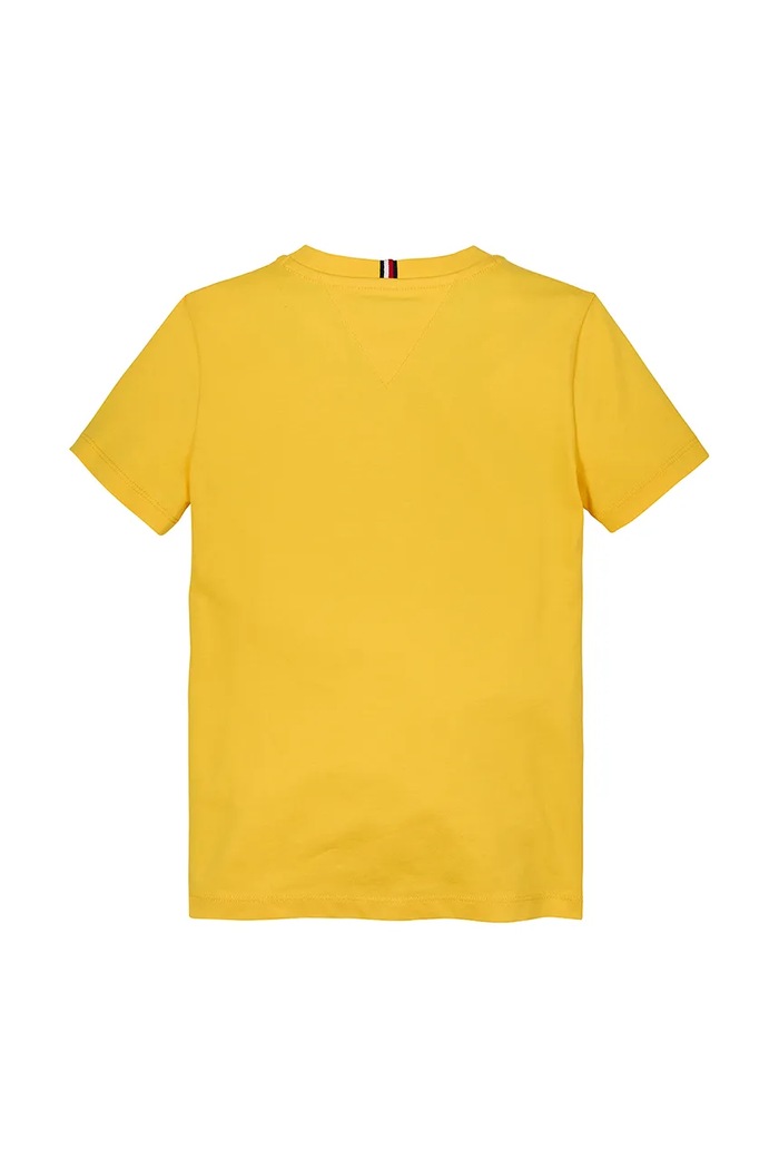 Chłopiec Tommy Hilfiger T-shirt bawełniany dziecięcy KB0KB09530.98.122.PPYA żółty