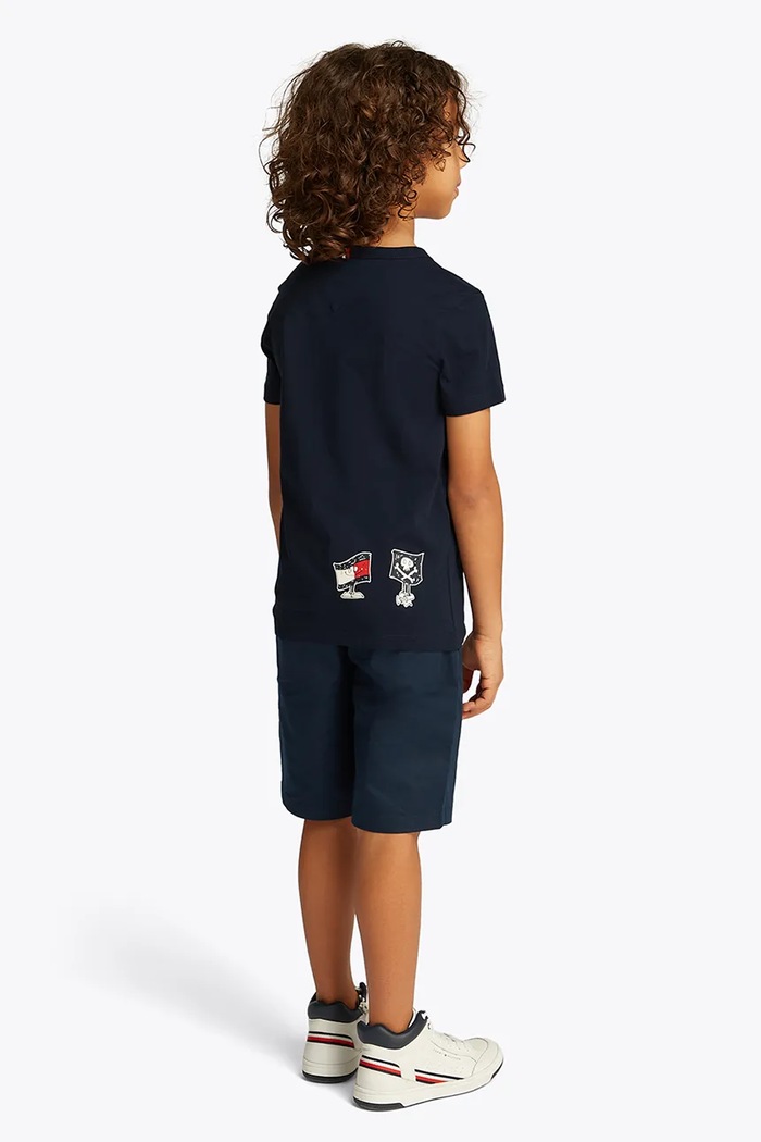 Detské bavlnené tričko Tommy Hilfiger KB0KB09648.74.122.PPYA tmavomodrá