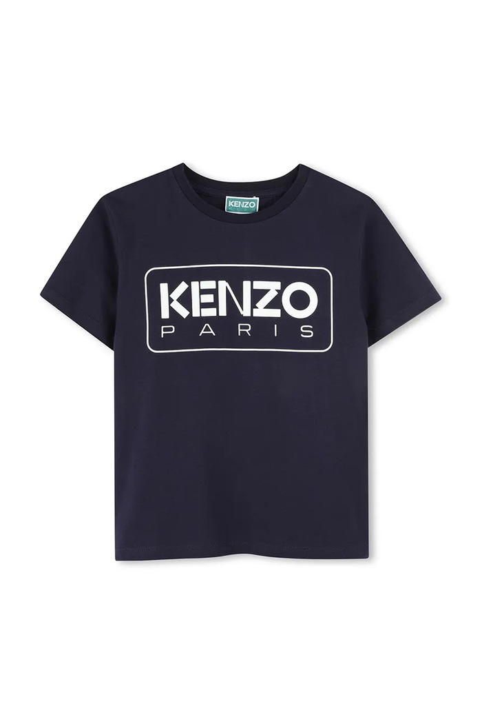 Kenzo Kids t-shirt bawełniany dziecięcy nadruk granatowy K61142.86.108