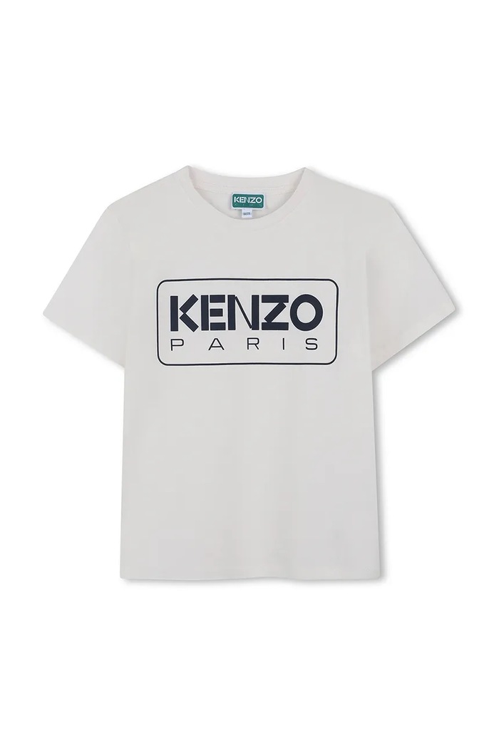 Kenzo Kids t-shirt bawełniany dziecięcy nadruk biały K61142.114.150