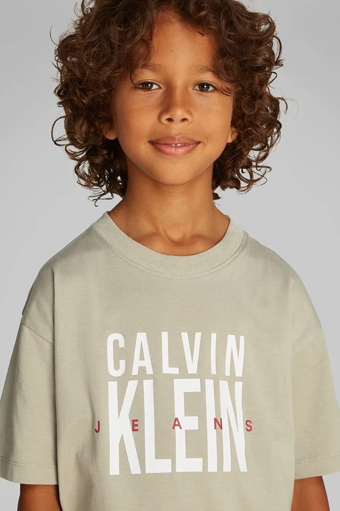 Calvin Klein Jeans t-shirt bawełniany dziecięcy IB0IB02448.PPYA zielony