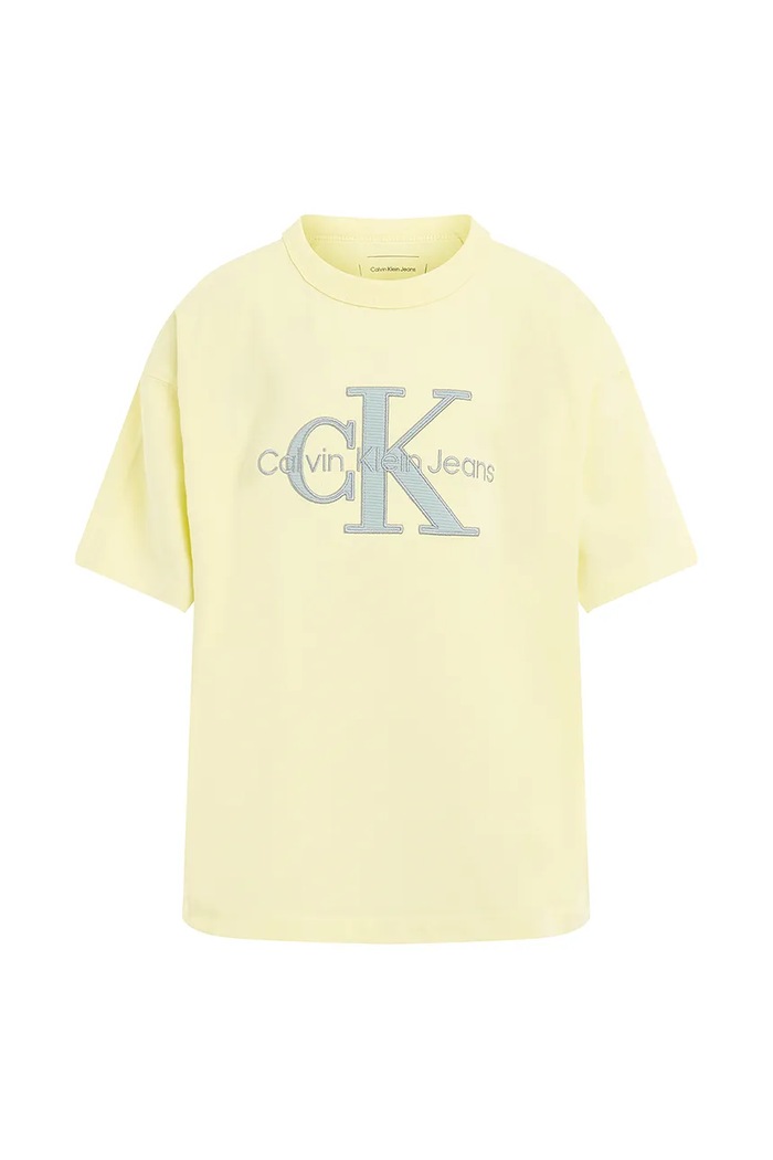 Calvin Klein Jeans tricou de bumbac pentru copii IB0IB02452.PPYA galben SS25
