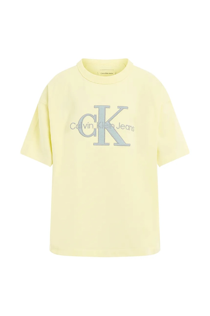 Calvin Klein Jeans tricou de bumbac pentru copii IB0IB02452.PPYA galben SS25
