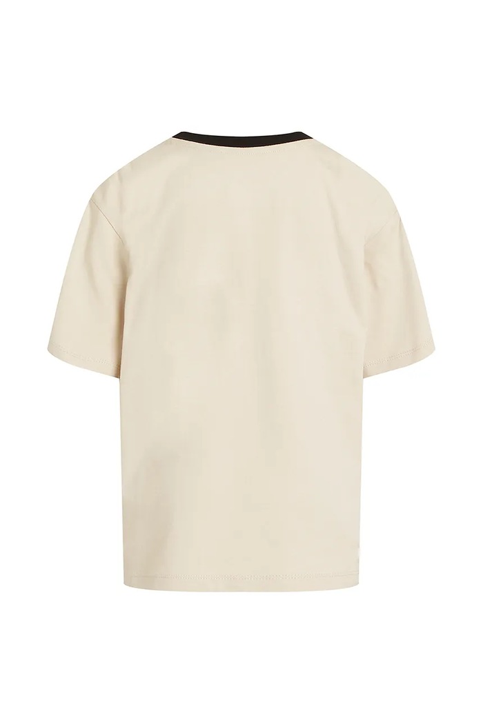 Chłopiec Calvin Klein Jeans t-shirt bawełniany dziecięcy IB0IB02457.PPYA beżowy