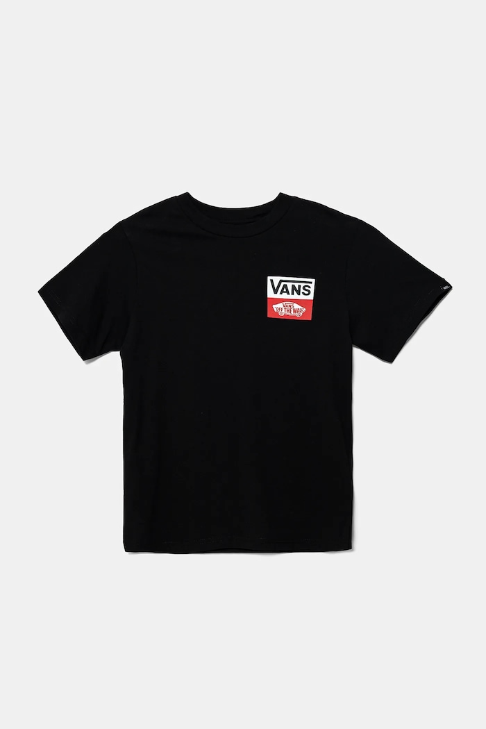 Vans t-shirt bawełniany dziecięcy OG LOGO nadruk czarny VN000GDGBLK1