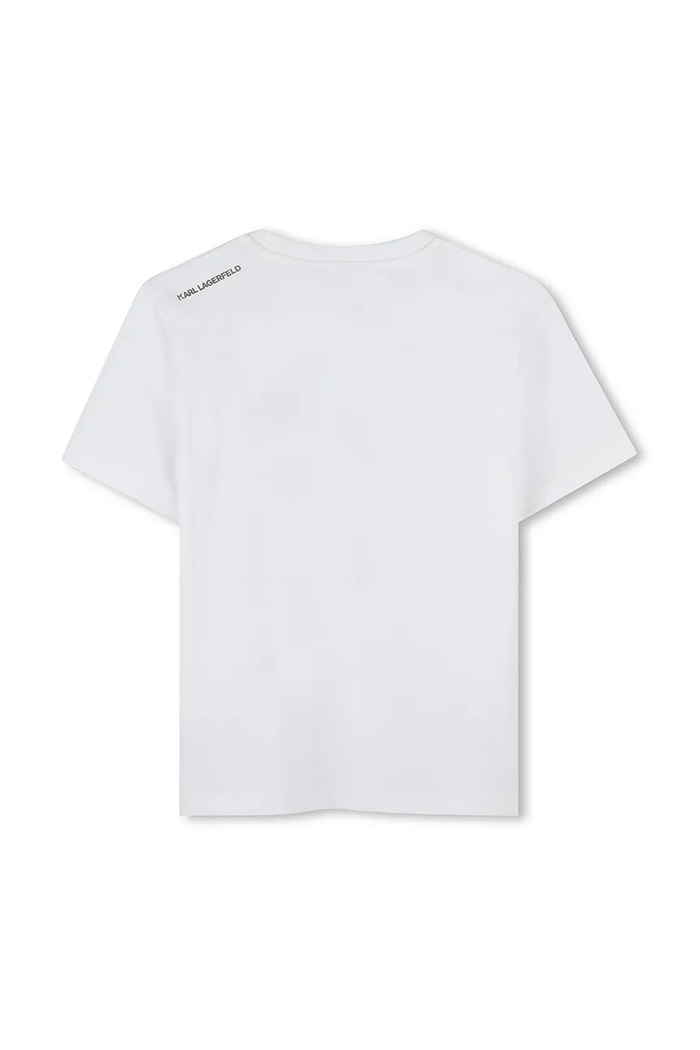 Karl Lagerfeld t-shirt bawełniany dziecięcy Z30437.162.174 biały SS25