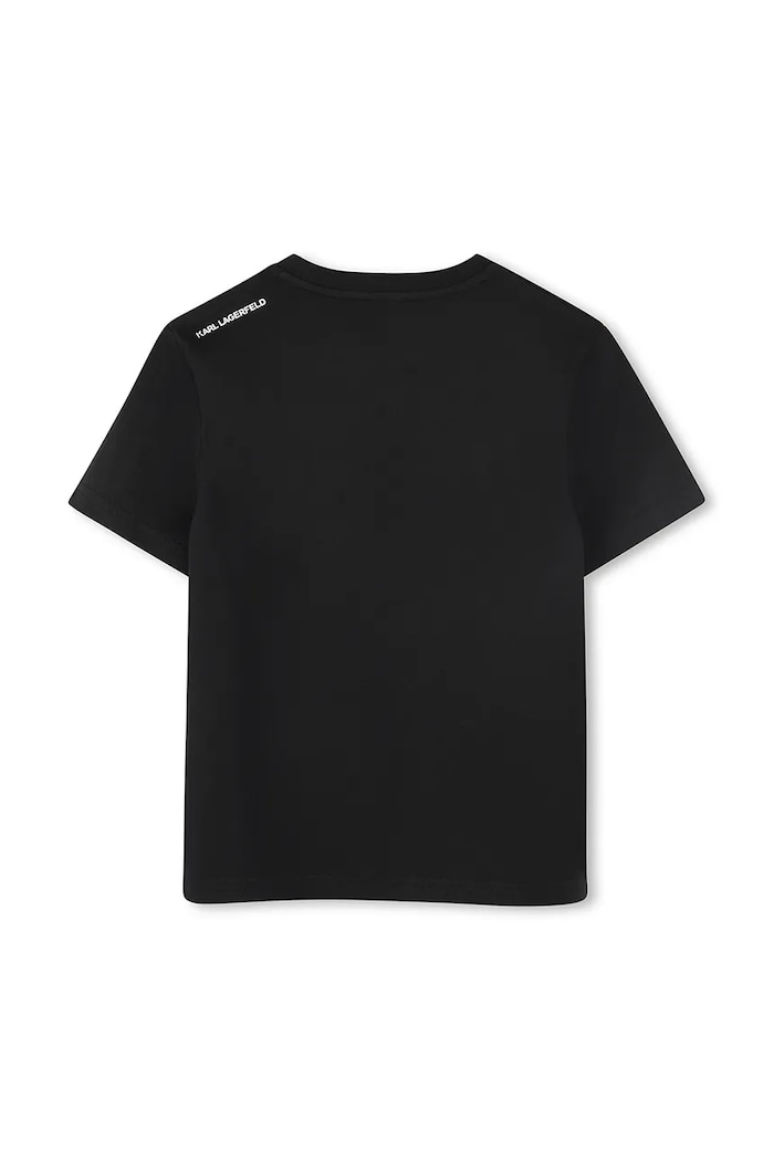 Karl Lagerfeld Дитяча бавовняна футболка Karl Lagerfeld Z30438.162.174 чорний SS25