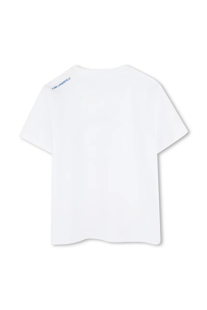 Dječja pamučna majica kratkih rukava Karl Lagerfeld Z30439.162.174 bijela SS25