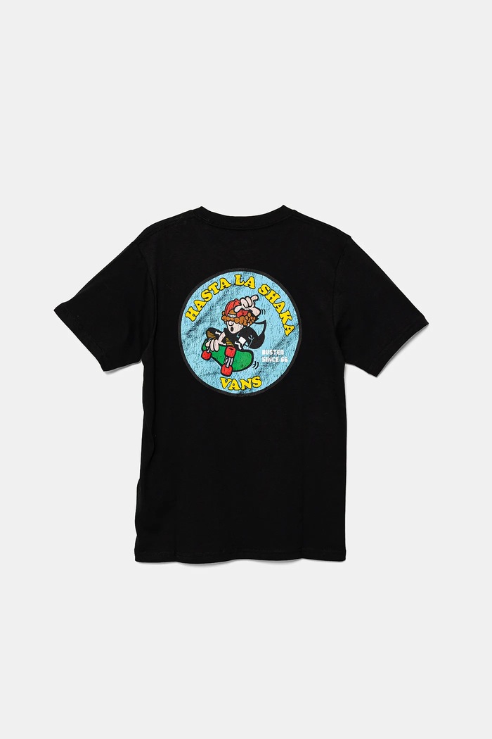 Vans t-shirt bawełniany dziecięcy HASTA LA SHAKA VN000NWQBLK1 czarny SS25