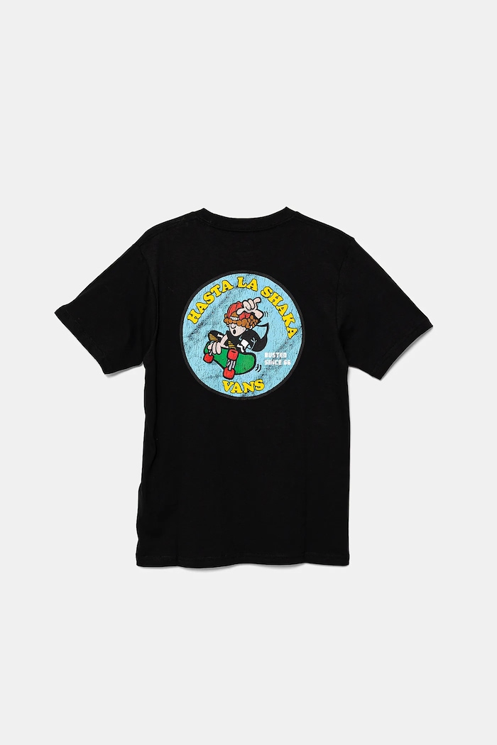 Vans t-shirt bawełniany dziecięcy HASTA LA SHAKA VN000NWQBLK1 czarny SS25