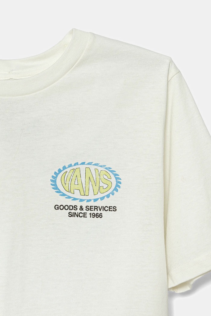 Αγορίστικα Παιδικό βαμβακερό μπλουζάκι Vans Shreddler VN000MKQFS81 λευκό