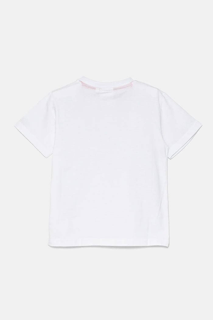 HUGO t-shirt bawełniany dziecięcy G00335.162.174 biały SS25