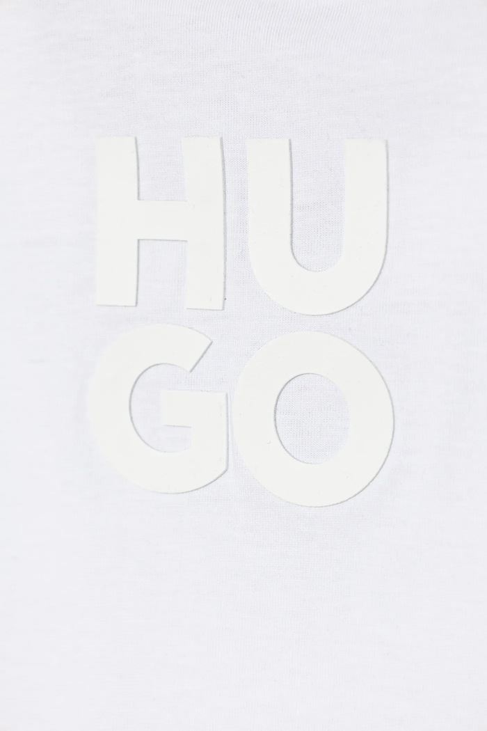 Chłopiec HUGO t-shirt bawełniany dziecięcy G00335.162.174 biały