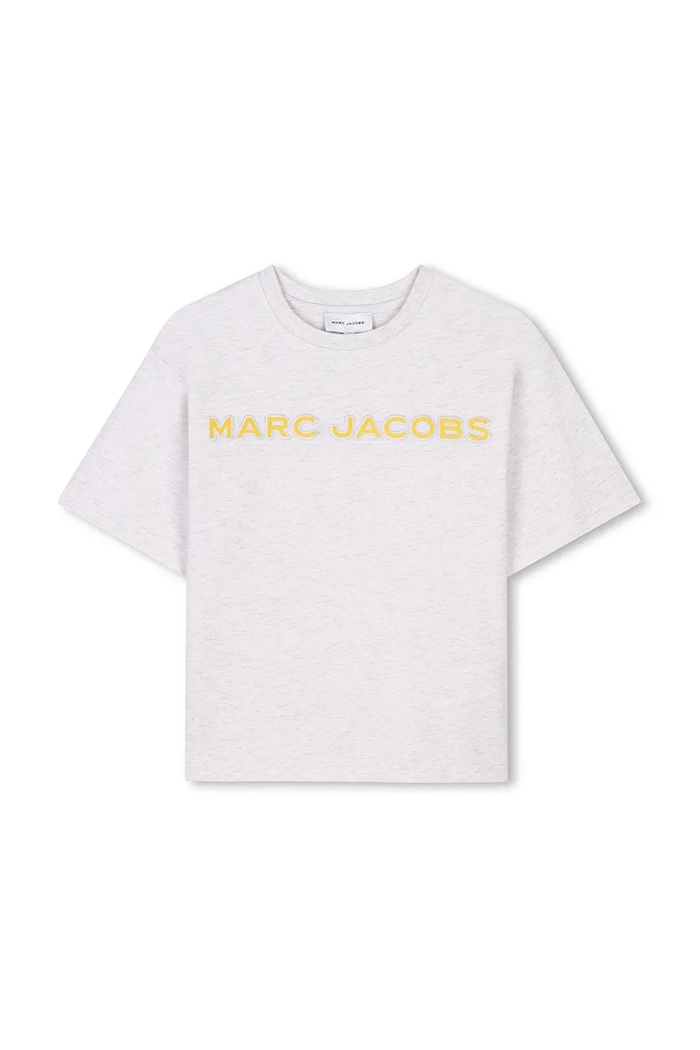 Dětské bavlněné tričko Marc Jacobs kulatý šedá W60457.114.150