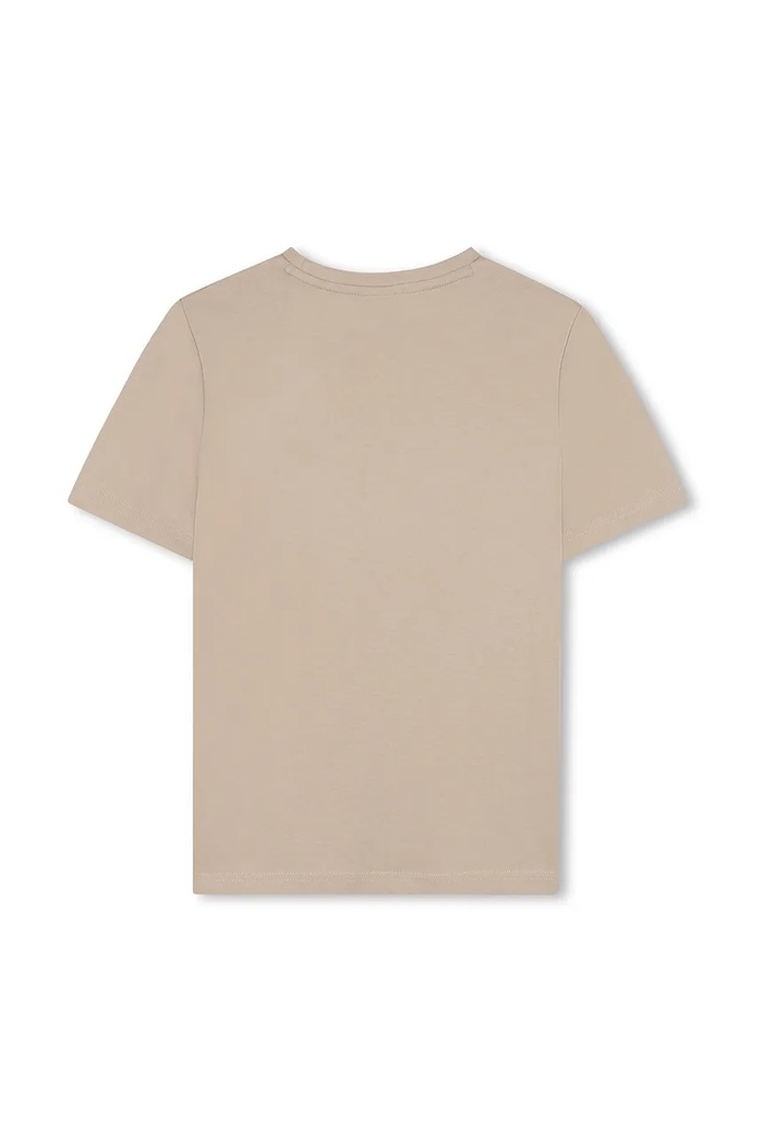 BOSS t-shirt bawełniany dziecięcy J52030.102.108 beżowy SS25