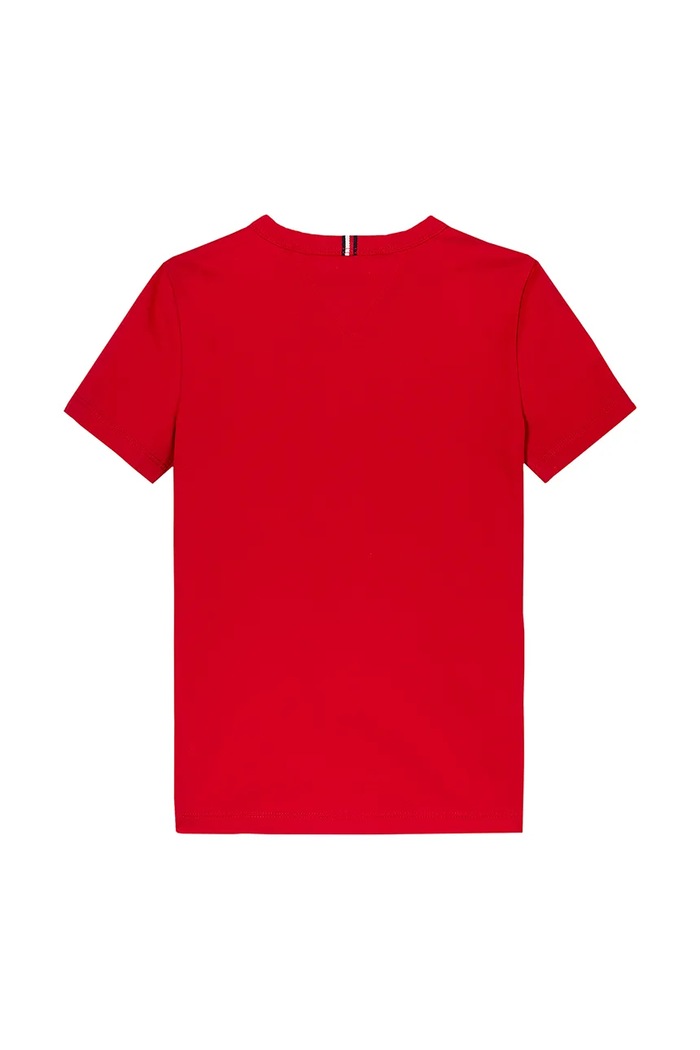 Chlapec Detské bavlnené tričko Tommy Hilfiger KB0KB09532.116.122.PPYA červená