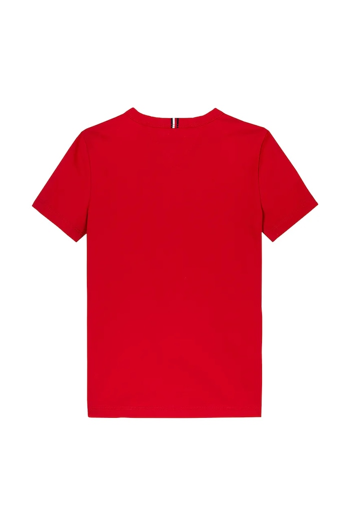 Chlapec Detské bavlnené tričko Tommy Hilfiger KB0KB09532.116.122.PPYA červená