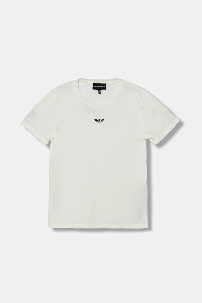 Detské bavlnené tričko Emporio Armani biela EB000421.AF15013