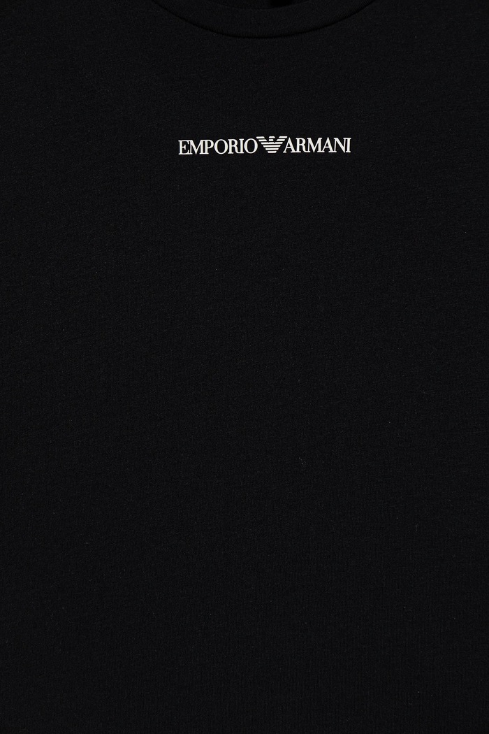 Chlapec Detské bavlnené tričko Emporio Armani EB000421.AF15013 tmavomodrá