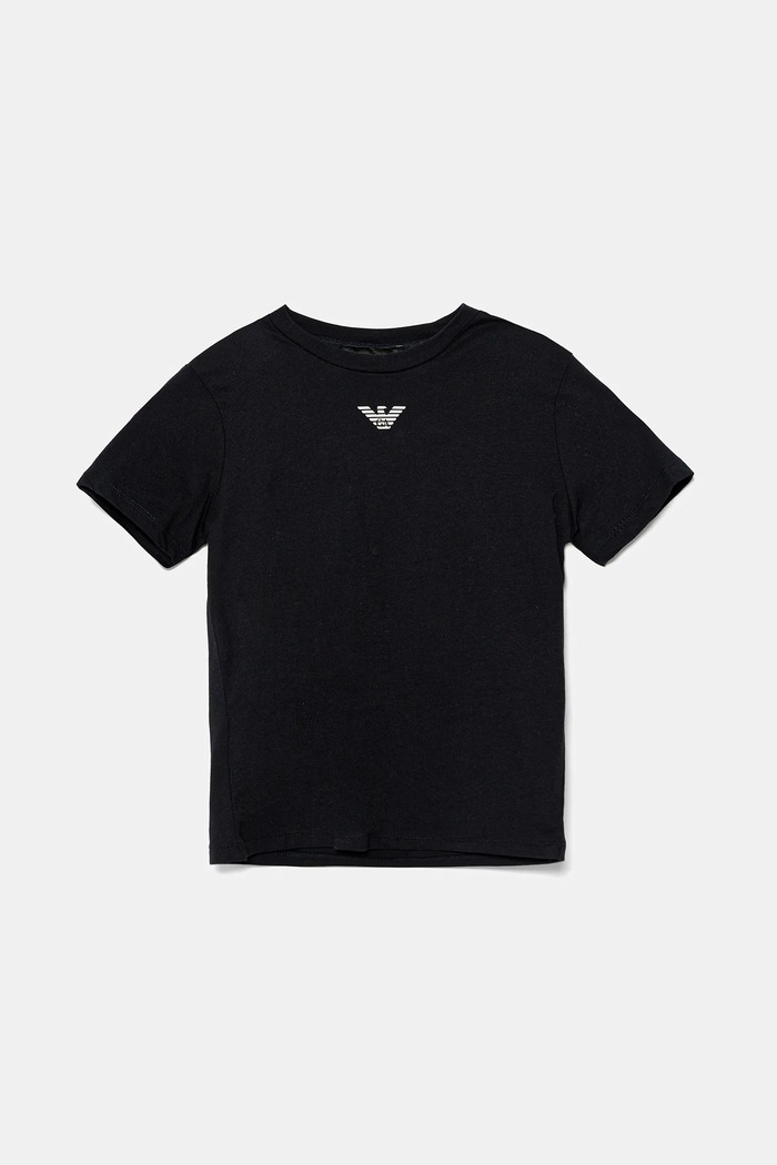Detské bavlnené tričko Emporio Armani bavlna tmavomodrá EB000421.AF15013